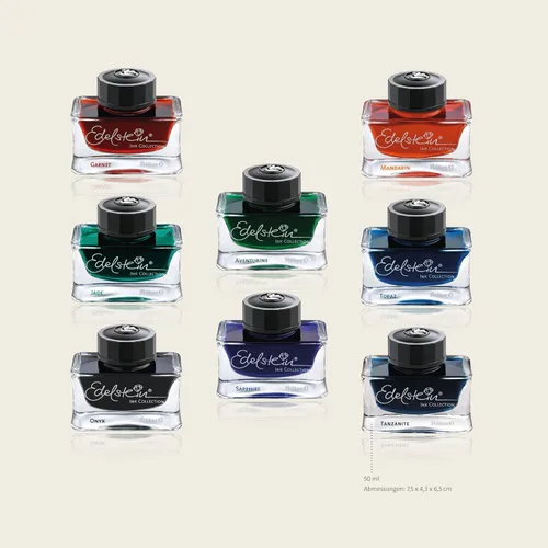 Vista 2 de Pelikan Edelstein tinta embotellada para pluma estilográfica, verde jade, 50ml, 1 cada uno (339374)., Jade 1 botella