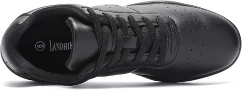 Vista 5 de LANDHIKER Cheer Shoes para mujer zapatos de baile blancos para niñas zapatos deportivos de animadoras zapatos deportivos de moda zapatos deportivos