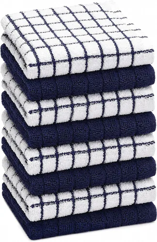 Vista 30 de Bumble - Toallas de cocina y paños de cocina (8 unidades) Toallas de cocina 100% algodón 12 x 12 pulgadas 405 GSM Trapos suaves, altamente