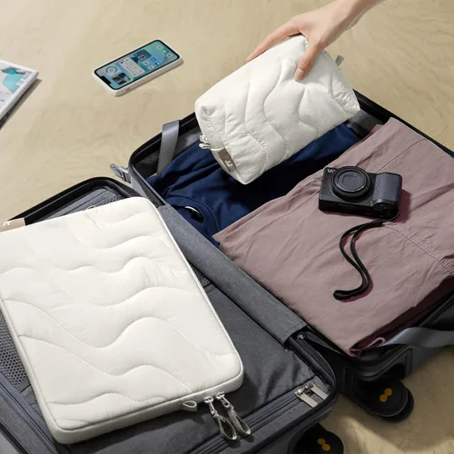 Vista 8 de tomtoc 360 Protective Puffy Laptop Sleeve Kit for 13-inch MacBook Air 2026 Snowberg