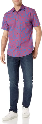 Vista 5 de Tienda Essentials Men's Regular-Fit Short-Sleeve Poplin Shirt