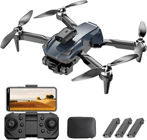 Vista 10 de GoolRC Mini dron de control remoto, mini dron plegable con cámara dual 4K, cuadricóptero sin cabeza, motor sin escobillas, evitación de obstáculos