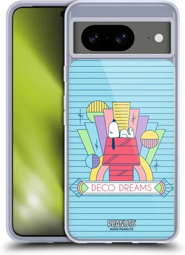 Vista 148 de Head Case Designs Snoopy Deco Dreams - Funda de gel con licencia oficial de Peanuts Blue Pattern [protección de grado militar] compatible con Google
