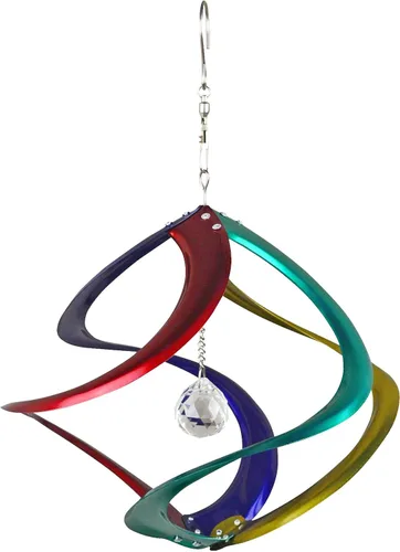 Vista 4 de Red Carpet Studios The Original Helix Cosmix - Molinillo de viento, 11 pulgadas, planeta de cristal azul