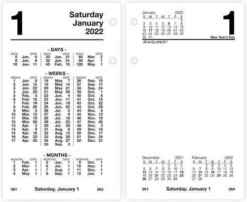 Vista 6 de AT-A-GLANCE- Recambio para calendario diario para 2022, 9 x 15 cm, estándar, Financiero, (S17050)
