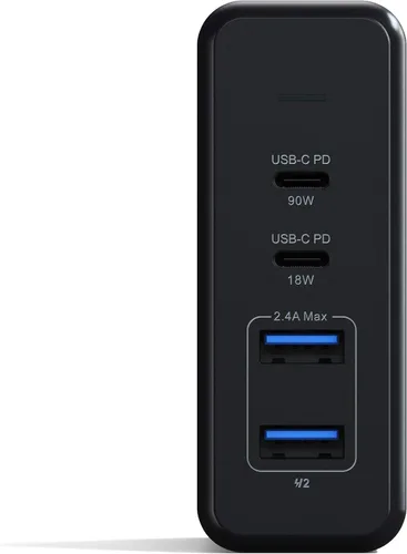 Vista 4 de Satechi Estación de carga de escritorio Pro USB C PD de 108 W, 2 puertos USBC PD y 2 puertos USB A, compatible con MacBook Pro 2025/2020/2019