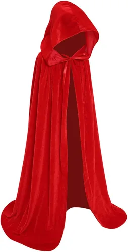Vista 3 de Capa de terciopelo para niños con capucha para Halloween, Navidad, disfraces de cosplay