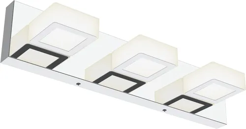 Vista 41 de Ralbay - Luz LED negra para tocador de baño, moderna, atenuable con 5 temperaturas de color, accesorios de iluminación de pared de acrílico negro