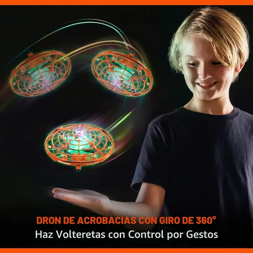 Vista 3 de Force1 Scoot Skeet Mini Drone Juego de disparos electrónico para niños (solo dron): Drones de mano para niños compatibles con Scoot Skeet LED