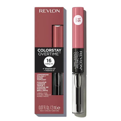 Vista 21 de Revlon Lápiz labial líquido con brillo de labios transparente, colorStay Overtime Lipcolor, relleno de calcetines para mujeres, 005 Infinite 005