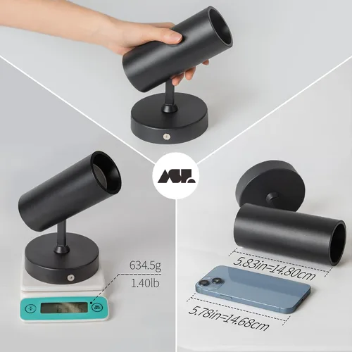 Vista 8 de Aisilan - Paquete de 2 focos LED modernos direccionales regulables para interiores, ángulo ajustable, lámpara de techo con cable para sala de estar