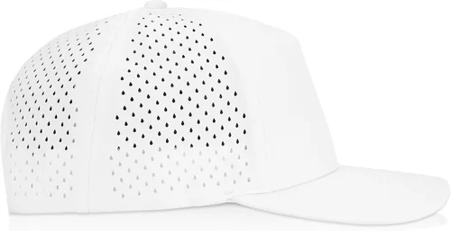 Vista 3 de Gilbert Performance Snapback Hat Gorra en blanco de 5 paneles para hombres y mujeres transpirable y ligera pico curvado