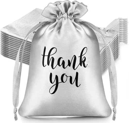 Vista 15 de Sieral 50 bolsas de regalo de satén con cordón para joyas, bolsas para dulces para el día del padre, boda, baby shower, despedida de soltera, fiesta