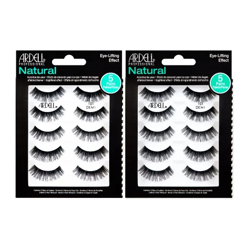 Vista 6 de Ardell Demi Wispies #101 - Pestañas postizas de aspecto natural, color negro, ligeras, de aspecto natural, 4 pares x 1 paquete
