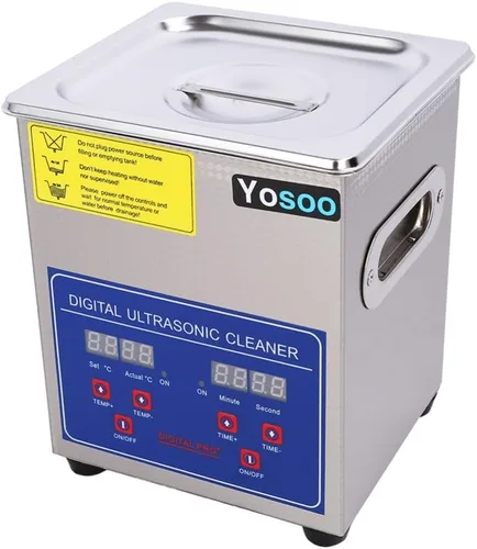 Vista 6 de CGOLDENWALL 60 W 1.3L Digital de grado comercial de acero inoxidable calefacción ultrasónico limpiador de gafas joyería limpiador 110 V/220 V