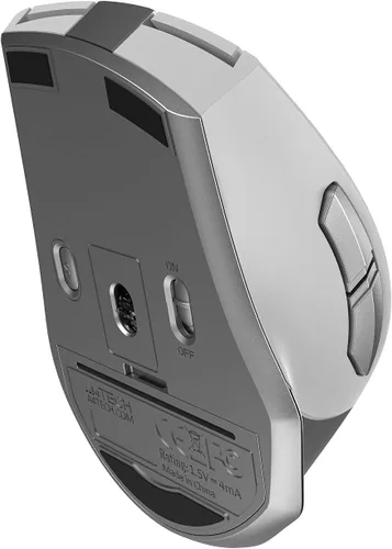Vista 4 de A4tech FB35 Bluetooth y ratón inalámbrico 2.4G compatible con PC/Android/iOS/MAC - ICY White