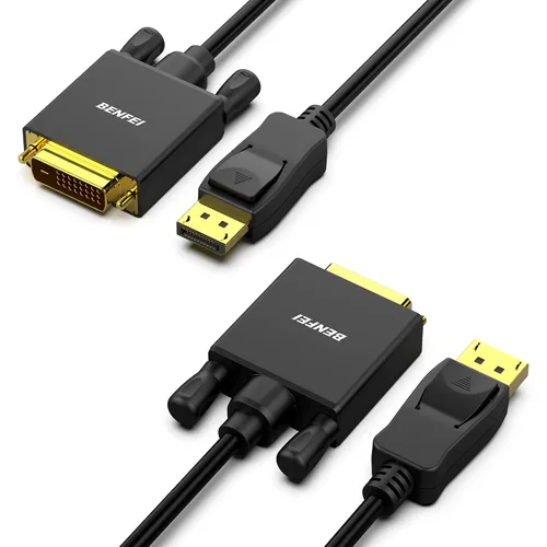 Vista 10 de BENFEI - Cable DisplayPort a DVI de 3 pies, unidireccional