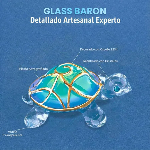 Vista 4 de Glass Baron Figura de cristal Tiffany la tortuga