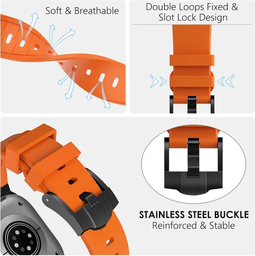 Vista 3 de WINGLE AP - Correas de lujo para Apple Watch Band Ultra 3/2/1 Band Ultra 1.929 in Series 11 10 1.811 in 1.772 in 1.732 in 1.654 in SE 3/2/1 Series 9