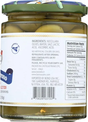 Vista 4 de Bono Castelvetrano - Aceitunas verdes sicilianas sin hueso, 5.3 onzas