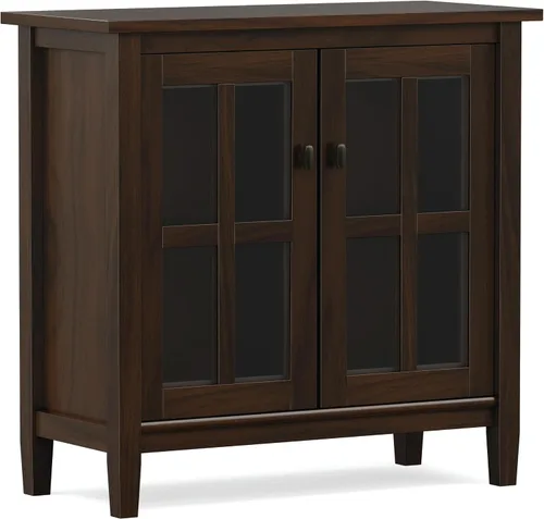 Vista 19 de SIMPLIHOME Warm Shaker 36" gabinete de madera maciza en marrón dorado claro