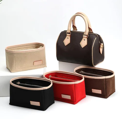 Vista 7 de Doxo Organizador de fieltro para bolso LV Speedy 20, Alma BB, Noe, Beige