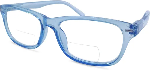 Vista 5 de In Style Eyes Seymore - Gafas de lectura bifocales retro - Montura clásica ovalada de acetato con aro completo - Lente no progresiva - Negro - 4.0x