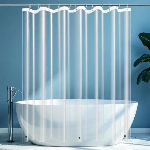 Vista 11 de Ga-Geetopia Tamaño estrecho: forro fino de plástico transparente PEVA para cortina de ducha, 36 x 72 pulgadas, repelente al agua, ligero, sin olor