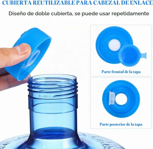 Vista 6 de Wakauto Jarra de agua de plástico reutilizable de 2 galones para senderismo