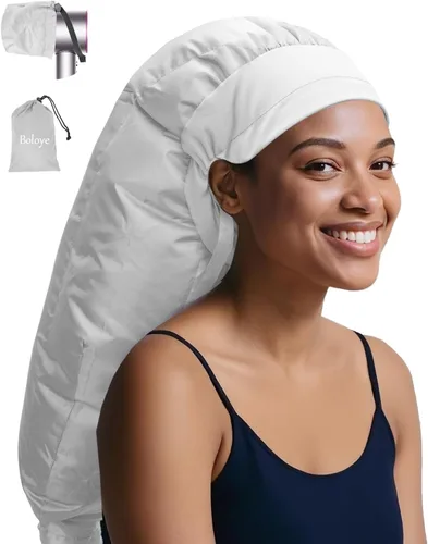 Vista 10 de Boloye Accesorio de Gorro para Secador de Cabello – Gorro de Secadora con Capucha XL de 28.5" para Secado Más Rápido y Acondicionamiento Profundo