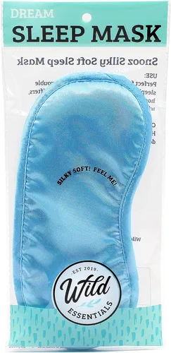 Vista 5 de Wild Essentials Snooz - Máscara para dormir suave y sedosa, color azul bebé