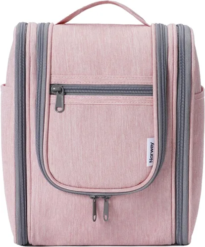 Vista 29 de Narwey - Neceser de viaje colgante, organizador de maquillaje y productos cosméticos para mujeres y hombres, Aa-morado., L