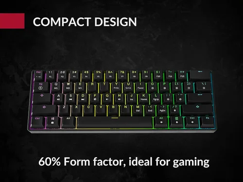Vista 8 de Teclado mecánico para juegos 61 teclas multicolor RGB iluminado LED retroiluminado con cable programable para jugadores de PCMac