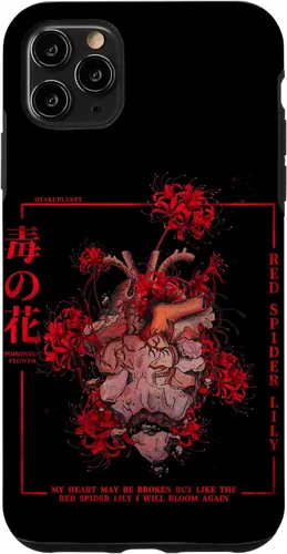 Vista 13 de Carcasa estética para iPhone 17, diseño de lirio de araña roja o Higanbana en Japón