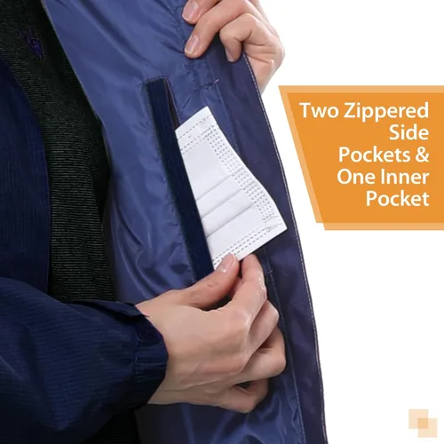 Vista 5 de Chaqueta impermeable Softshell para mujer, impermeable, ligera, rompevientos con capucha para exteriores