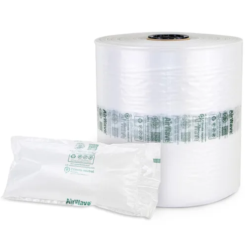 Vista 12 de IDL Packaging EcoWave-8.3 Almohadas de aire para embalaje, 15 pulgadas de ancho y 1300 pies de largo con película neutra de CO2 (1 rollo), bolsas