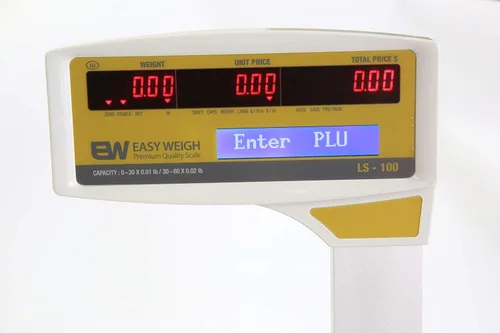 Vista 4 de LS-100 60 LB Dual Range Rápido Fiable Precio Computación Escala de impresión, LED y LCD Alpha Grande, NTEP, resistente, fácil de programar y usar