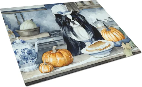 Vista 43 de Caroline's Treasures DAC1720LCB Affenpinscher - Tabla de cortar de vidrio con calabazas para cocina de otoño, grande, decorativa, de vidrio