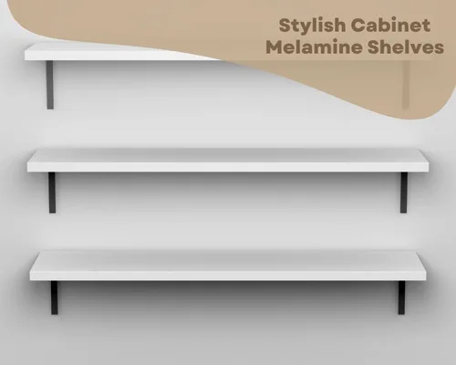 Vista 5 de B&B HARDWARE Estantes para gabinete, melamina de 3/4 pulgadas de grosor, espacio de organización personalizado con elegantes estantes de melamina