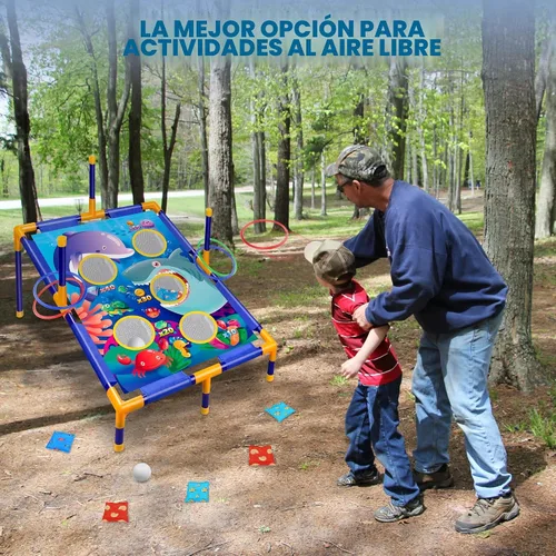 Vista 5 de Juego de lanzamiento de bolsas de frijoles de animales, juego de lanzamiento al aire libre, suministros de fiesta familiar para niños, regalo
