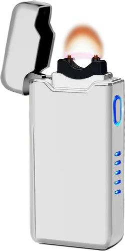 Vista 13 de SKRFIRE Encendedor eléctrico resistente al viento recargable – Diseño de arco de plasma, carga USB, linterna multimodo e indicador de batería
