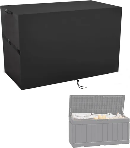 Vista 18 de Cubierta de Caja de Almacenamiento Exterior, Cubierta Impermeable de Resina para Contenedor de Almacenamiento, Cubiertas de Caja de Cubierta