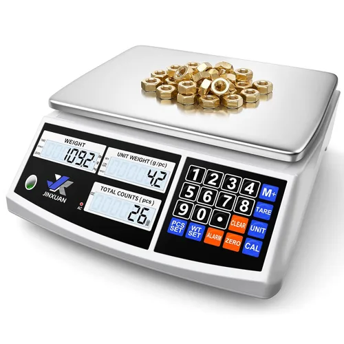 Vista 15 de Balanza de conteo de precio industrial, balanza de banco digital de 22lb/10kg x 0.1g para inventario de piezas pequeñas, balanza de monedas