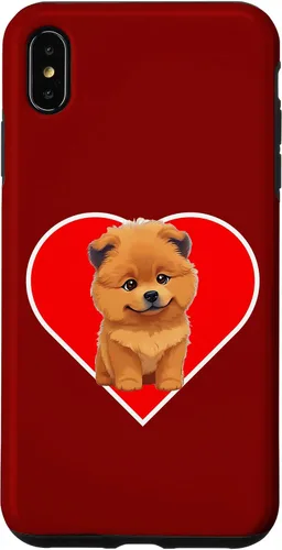 Vista 7 de iPhone 15 Cute Happy Chow Puppy Dog Cartoon Dog to Fall in Love Case