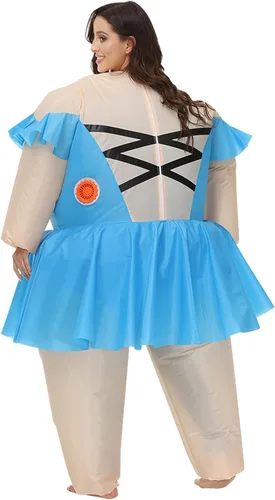 Vista 6 de BIGPETS Disfraces inflables de ballet para adultos, disfraces de cosplay de Halloween para hombres y mujeres, traje divertido de luchador de sumo