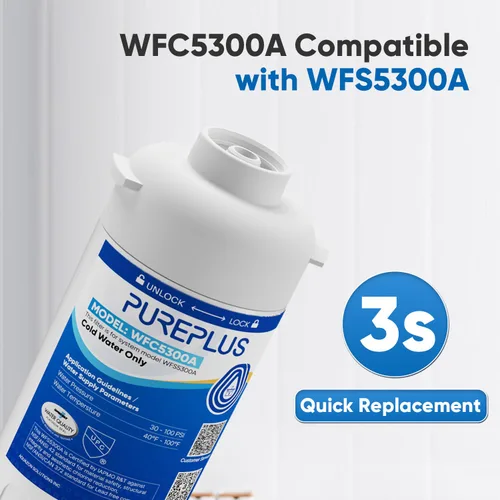 Vista 4 de PUREPLUS Filtro de agua para debajo del fregadero, 22000 galones, 99.99% de reducción de cloro, certificado NSF/ANSI 42, sistema de filtración