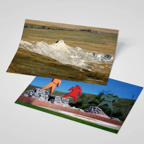 Vista 5 de Paquete de 20 postales de paisaje vintage de Estados Unidos de Dakota del Norte, postales de todo el mundo, tarjetas de felicitación para viajes