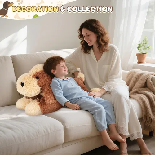 Vista 6 de SuzziPals Animal de peluche grande de 30 pulgadas, cachorro de peluche gigante grande y suave, juguetes de peluche gigantes para relajación