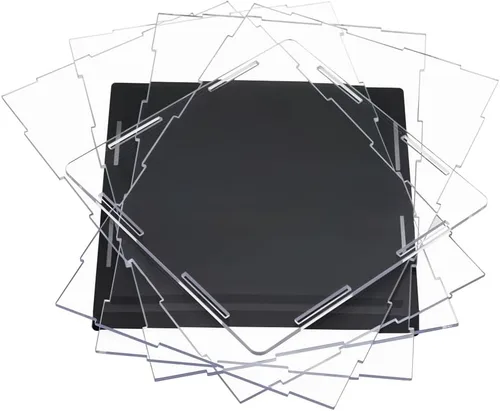 Vista 4 de Odoria Caja transparente de 8 pulgadas para trofeo de estatua de 6 pulgadas de alto - Protector acrílico para figuras de muñecas a escala 1/12