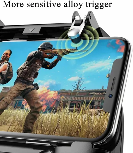 Vista 8 de COOBILE Mobile Game Controller for PUBG Mobile Controller L1R1 Mobile Game Trigger Joystick Gamepad for iOS & Android Phone(W10 update)